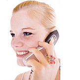   Young Woman, Mobile Phones, On The Phone