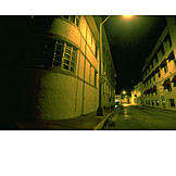   Human deserted, Darkness, Row houses, Street, Spooky