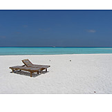   Strand, Liegestuhl, Malediven