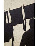   Silhouette, Shadow, Clothesline, Laundry