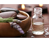   Wellness & relax, Lavendel, Aromaöl, Massagestein