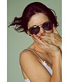   Young woman, Woman, Surprised, Sunglasses, Shame, Embarrassed