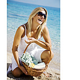   Young woman, Woman, Summer, Beach holiday