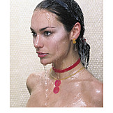   Young woman, Wet