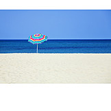   Strand, Sonnenschirm, Strandurlaub