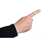   Hand sign, Showing, Index finger