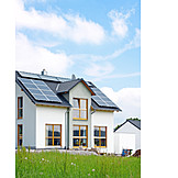   Haus, Solarenergie, Stromerzeugung, Solaranlage