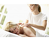   Woman, Massage, Masseuse, Back massage