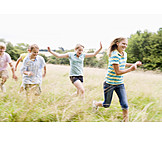   Kindergruppe, Spaß & vergnügen, Laufen, Freiheitsgefühl