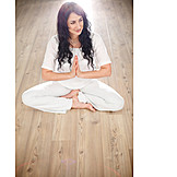   Young woman, Yoga, Meditate