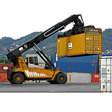   Logistik, Container, Reach, Stacker