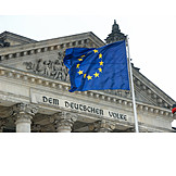   Reichstag, Bundestag, Europafahne