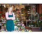   Blumenladen, Blumenverkauf, Floristin, Blumenverkäuferin