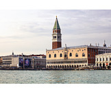   Venice, Doges palace, San marco, St mark's campanile