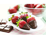   Erdbeere, Schokoladenglasur, Schokoladenfondue
