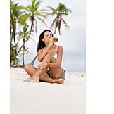   Young Woman, Indulgence & Consumption, Drinking, Beer, Vacation