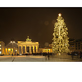   Christmas, Berlin, Brandenburg Gate, Christmas Tree