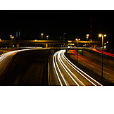   Autobahn, Straße, Lichtspur