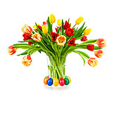   Easter, Tulips Bouquet, Easter Decoration, Tulips