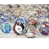   Glass beads, Marbles