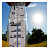   Summer, Heat, Thermometer