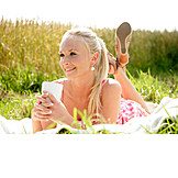   Young Woman, Enjoyment & Relaxation, Leisure, Summer