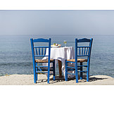   Table, Mediterranean sea, Greece, Tavern