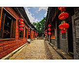   Gasse, Häuserreihe, Lijiang