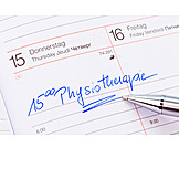   Terminkalender, Termin, Physiotherapie