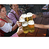   Beer, Beer garden, Bavaria, Toast