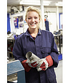   Woman, Industry, Apprentice, Workshop, Metal industry