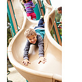   Boy, Child, Slide, Playground