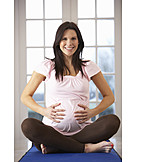   Frau, Yoga, Schwangerschaft, Schwanger
