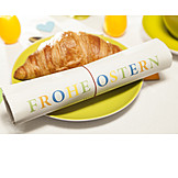   Croissant, Frühstück, Frohe ostern