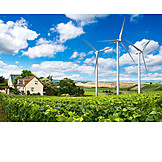   Windenergie, Solar, Nachhaltigkeit, Erneuerbare energien, Energiesparhaus