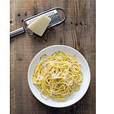  Spaghetti, Parmesan, Parmesanreibe