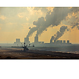   Industrielandschaft, Umweltverschmutzung, Kraftwerk, Braunkohlekraftwerk, Boxberg