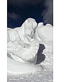   Schneeskulptur, Schneefigur, Klausberg