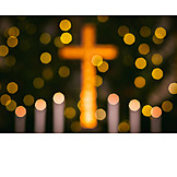   Lights, Cross, Christmas