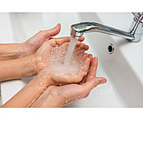   Child, Mother, Washing Hands