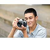   Teenager, Fotografieren, Fotokamera