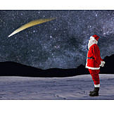   Christmas, Santa clause, Shooting star