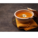   Bowl, Soup, Pumpkin soup