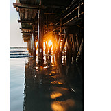   Sunset, Pier, California