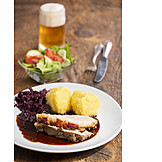   Roast pork, German cuisine, Lunch